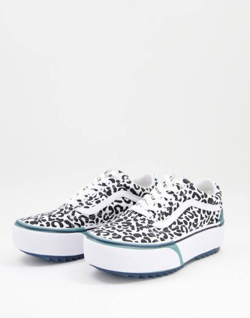 Cheetah print old skool hot sale vans