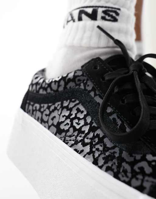 Vans noir et clearance leopard