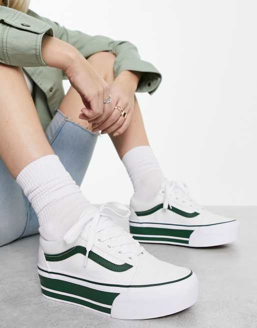 Vans verte shop et blanche