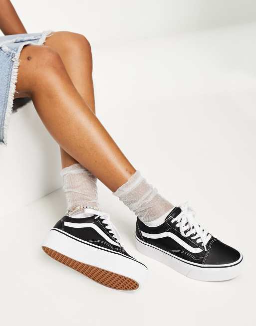 Womens vans old skool leather sale