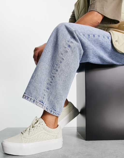 Vans Old Skool - Stackform - Offwhite sneakers i vaffelmønster  , 3 af 4