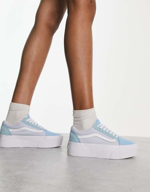 Vans old on sale skool platform blue