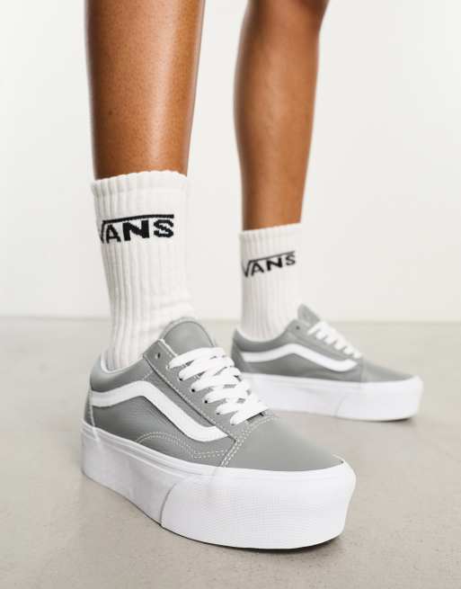 Ladies grey vans deals old skool