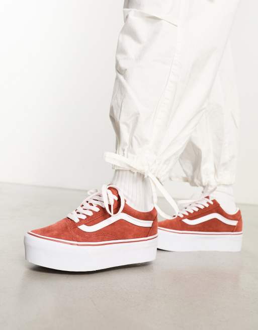 Burnt orange vans store old skool