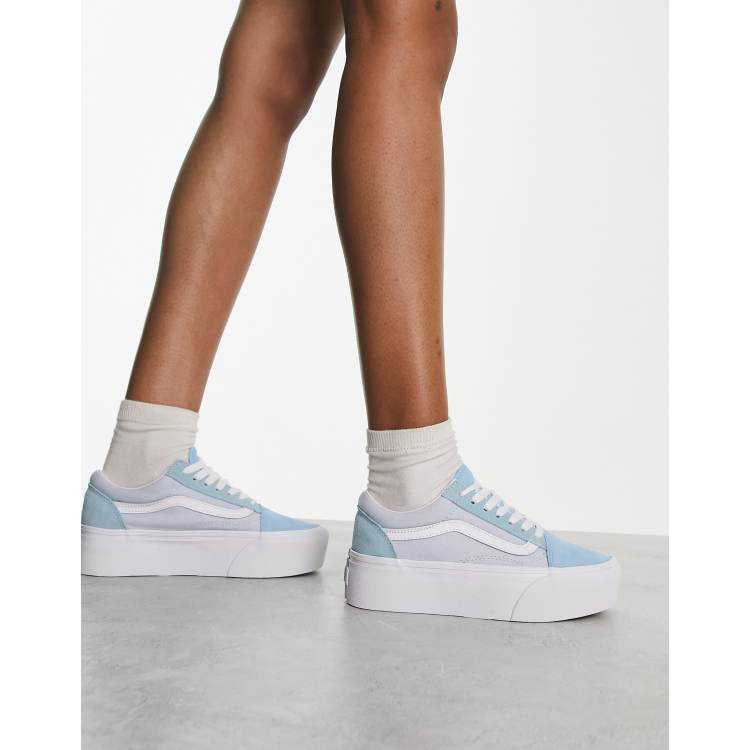 light blue and white vans