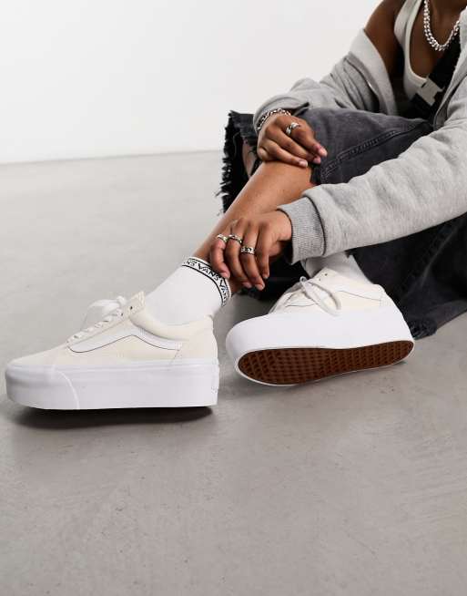 Vans Old Skool Stackform sneakers in off white marshmallow