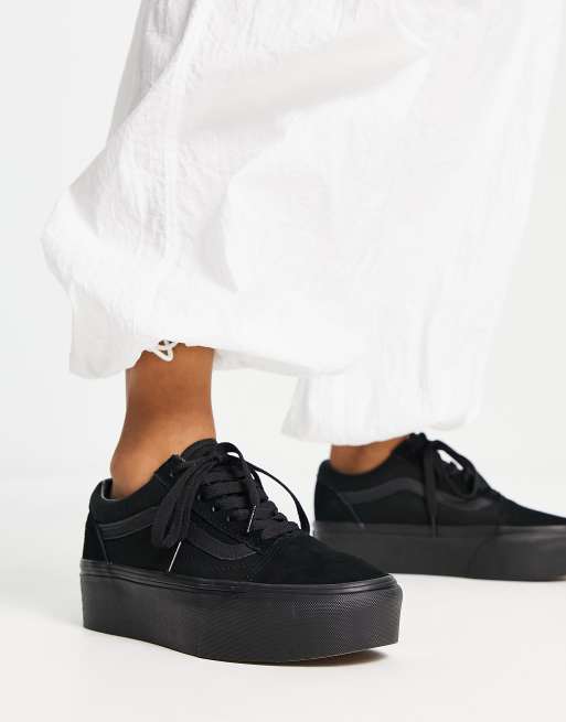 Vans Old Skool Stackform sneakers in triple black ASOS