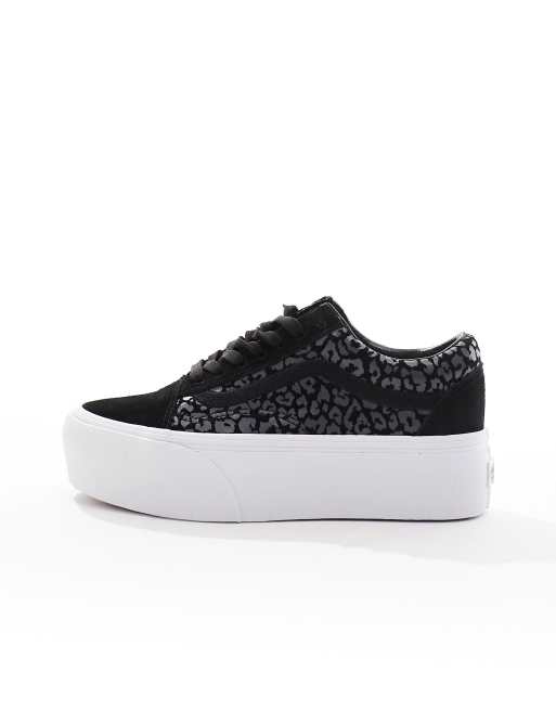 Vans platform best sale leopard print