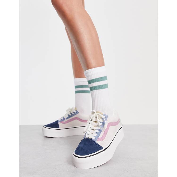 Vans multicolor hot sale old skool