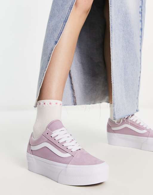 Vans old skool deals pink platform