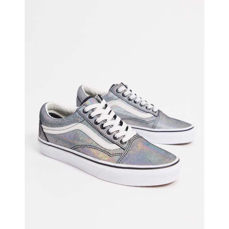 Holographic vans hot sale slip ons