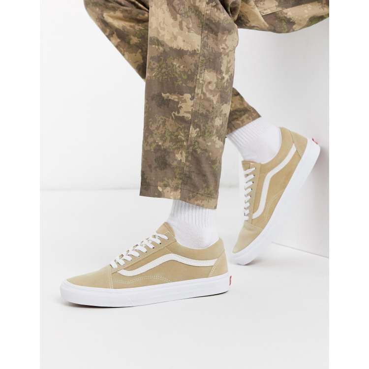 vans old skool beige daim