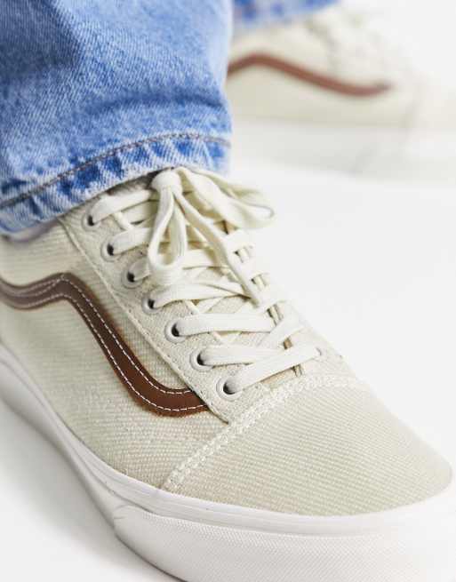 Vans shoes outlet white and brown