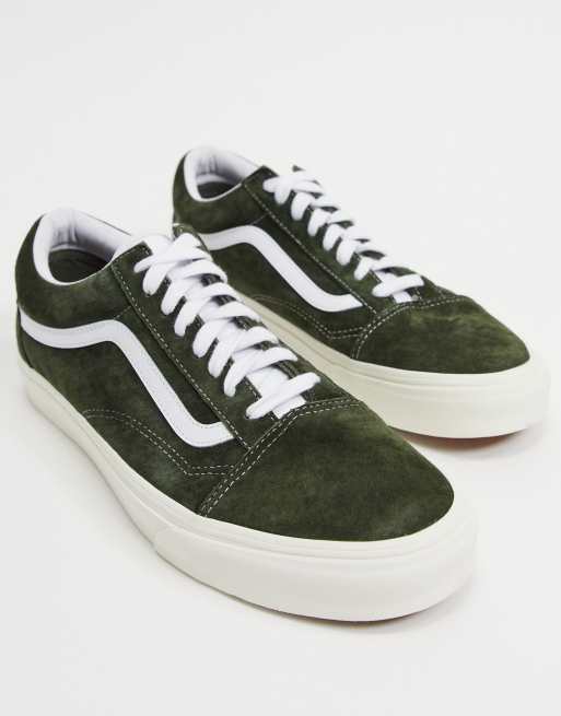 Vans old skool store green suede