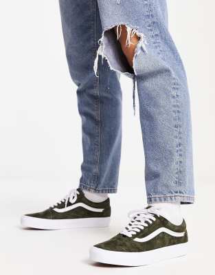 Vans Pig Suede Old Skool Sneakers In Green