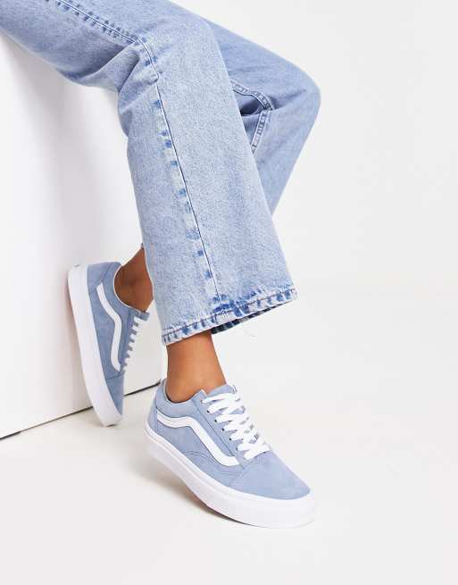 Vans Old Skool suede sneakers in light blue ASOS