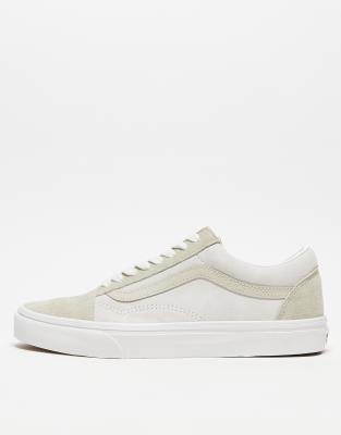 Vans Old Skool Suede Sneakers In White And Cream