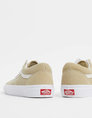 vans old skool suede trainers in beige