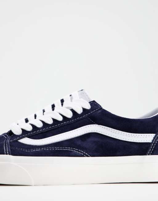 Vans daim cheap bleu