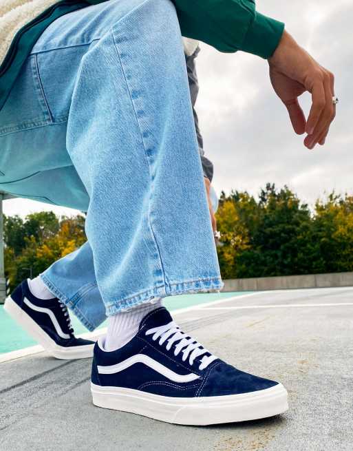 Vans old skool hot sale navy blue suede