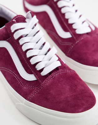 vans suede maroon