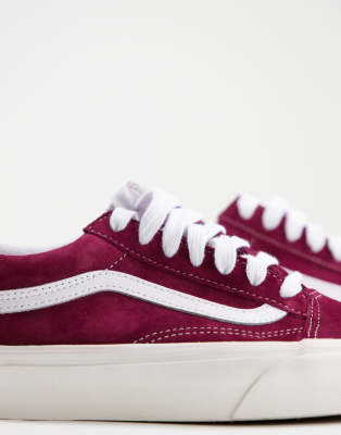 vans suede maroon