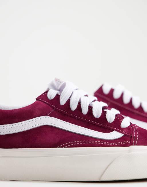 Burgundy suede outlet vans