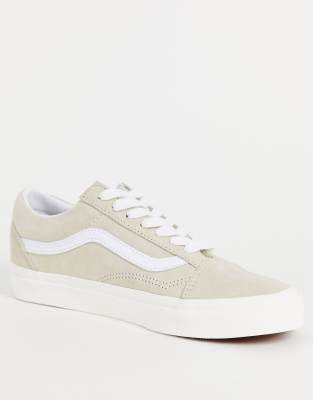 cream vans trainers