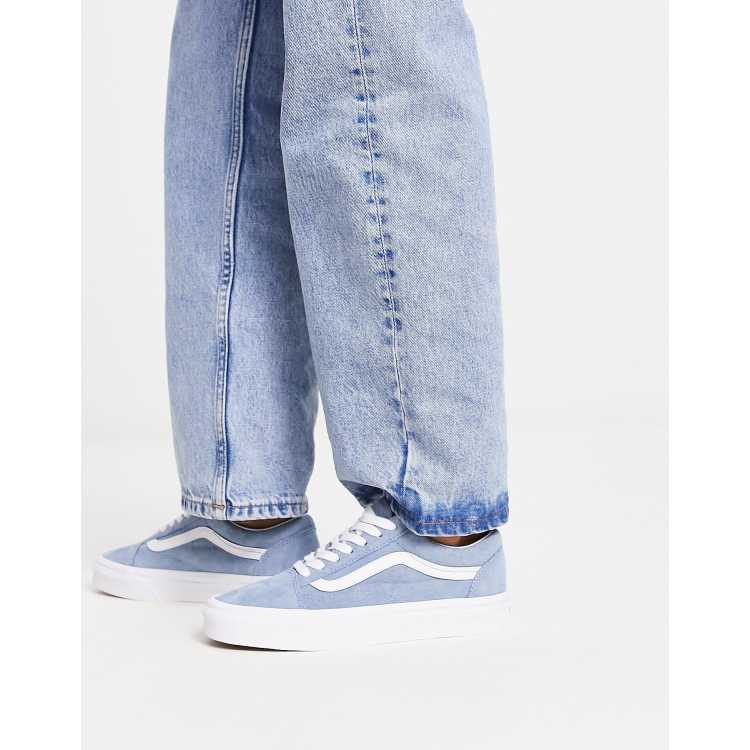 Vans Old Skool suede trainers in light blue ASOS