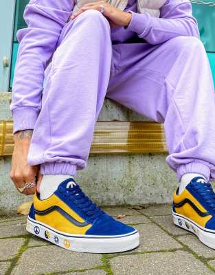 vans old skool jaune et bleu