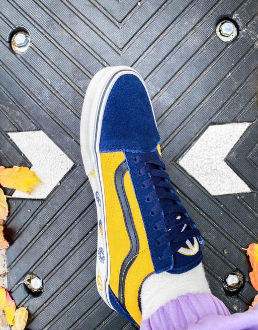 Vans Old Skool Take a Stand Baskets Bleu jaune