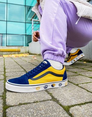 Vans Old Skool Take a Stand trainers in blue/yellow