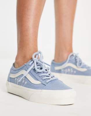 light blue grey vans