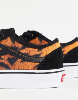 vans noir orange