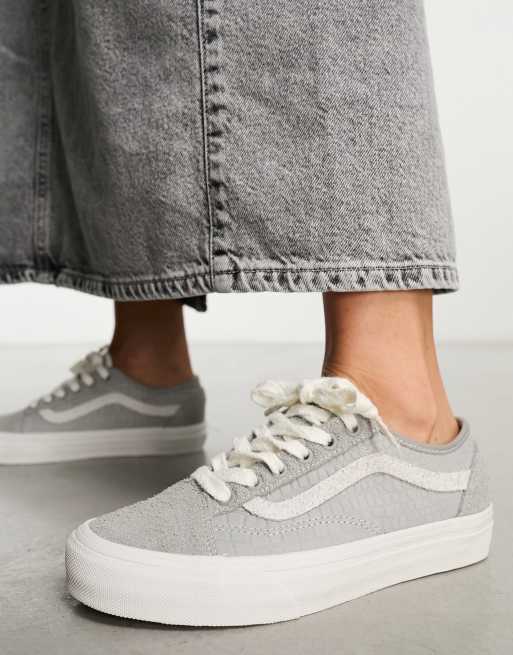 Vans old on sale skool platform grau