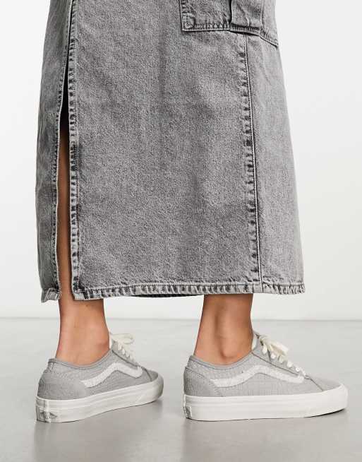 Grey suede hot sale vans womens