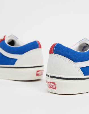 vans bleu et rouge