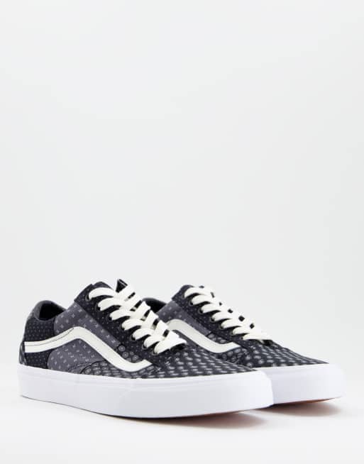 Vans Old Skool Tie Print patchwork trainers in black