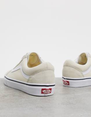 birch white vans slip on