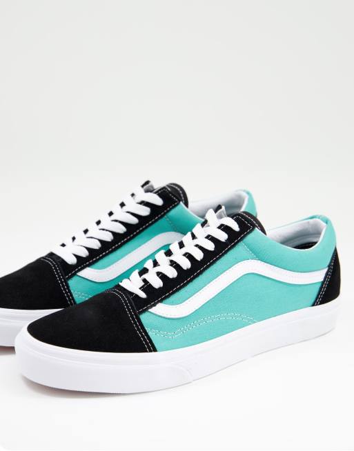 Turquoise and black on sale vans