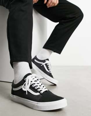 Vans Old Skool trainers in black linen