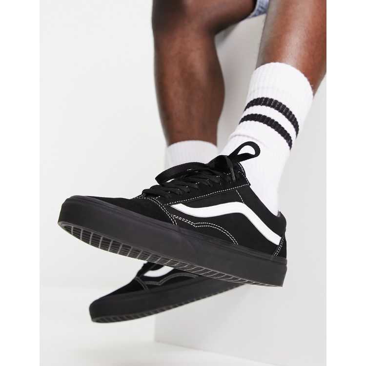 Vans Old Skool trainers in black suede with white side stripe ASOS