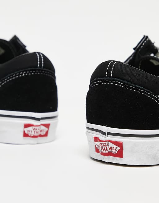 Vans logo on store back of shoe