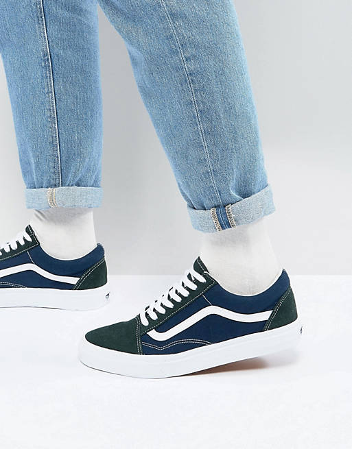 Turning academic Technology Vans Old Skool Trainers In Blue VA38G1QVN | ASOS