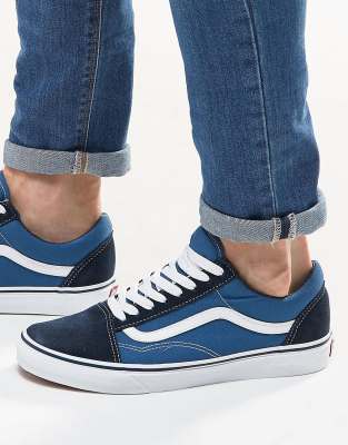 vans old skool trainers in blue vd3hnvy