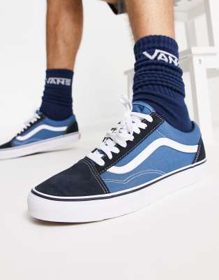 Vans old skool high tops deals blue