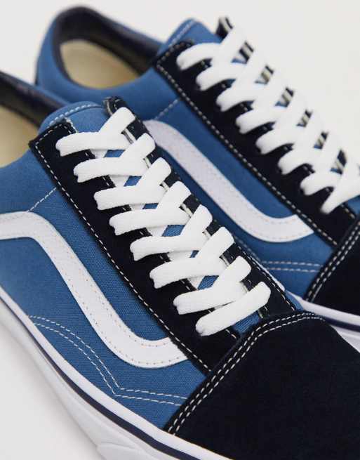 Vans old skool hot sale navy blue and white