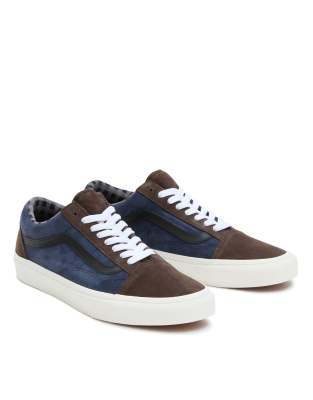 Vans old deals skool navy brown