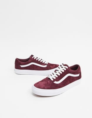 burgundy vans trainers