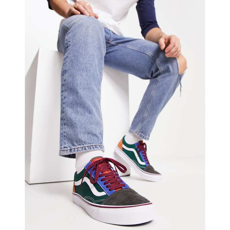 Color block sale vans shoes